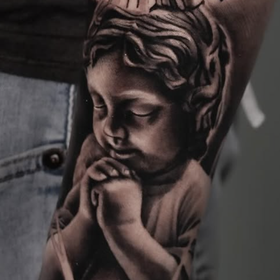 Religious Sleeve Tattoo Design Thumbnail